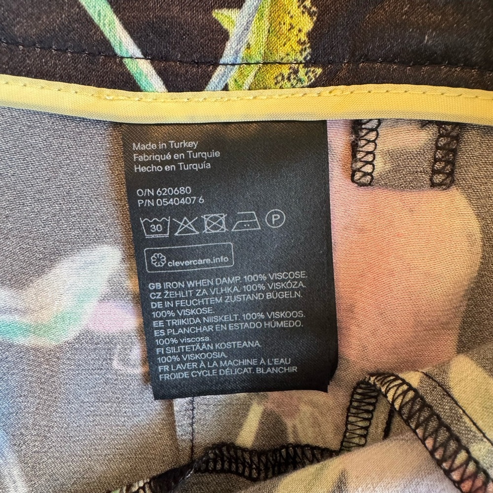 H&M High Waist Dressy Trouser Tropical Print - Picture 7 of 14